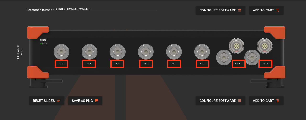 module and type name on an amplifier